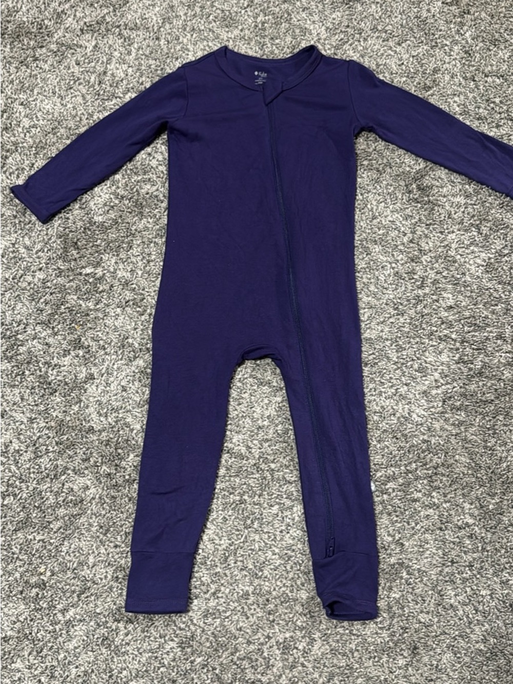 Kyte BABY Eggplant zip romper 2T